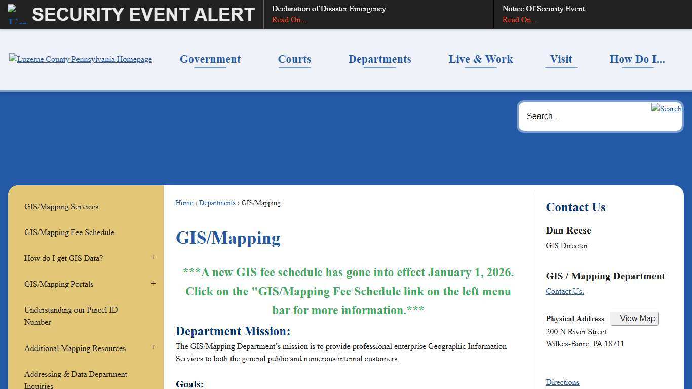 GIS/Mapping Luzerne County, PA