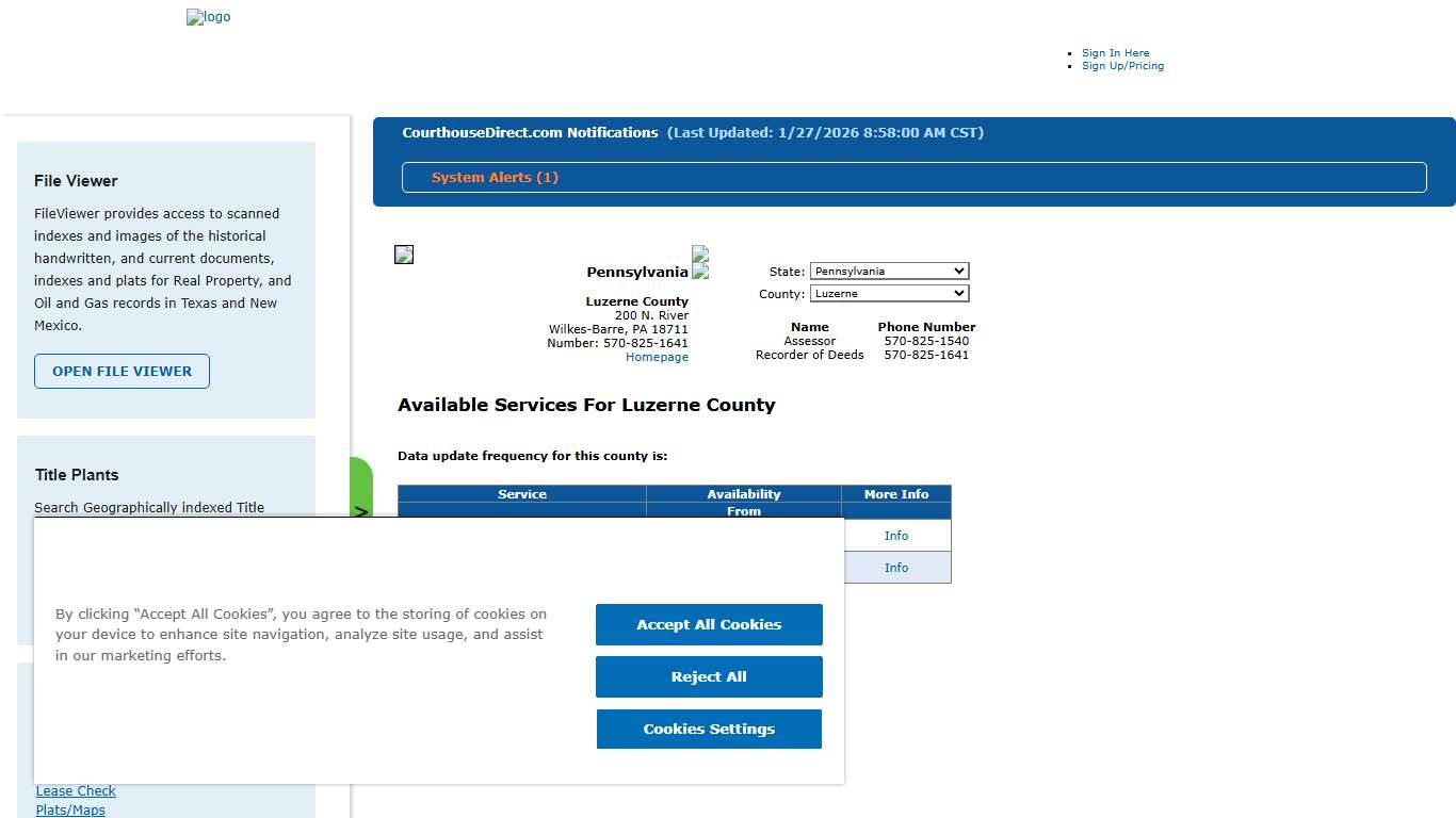 Search Luzerne County Public Property Records Online CourthouseDirect.com